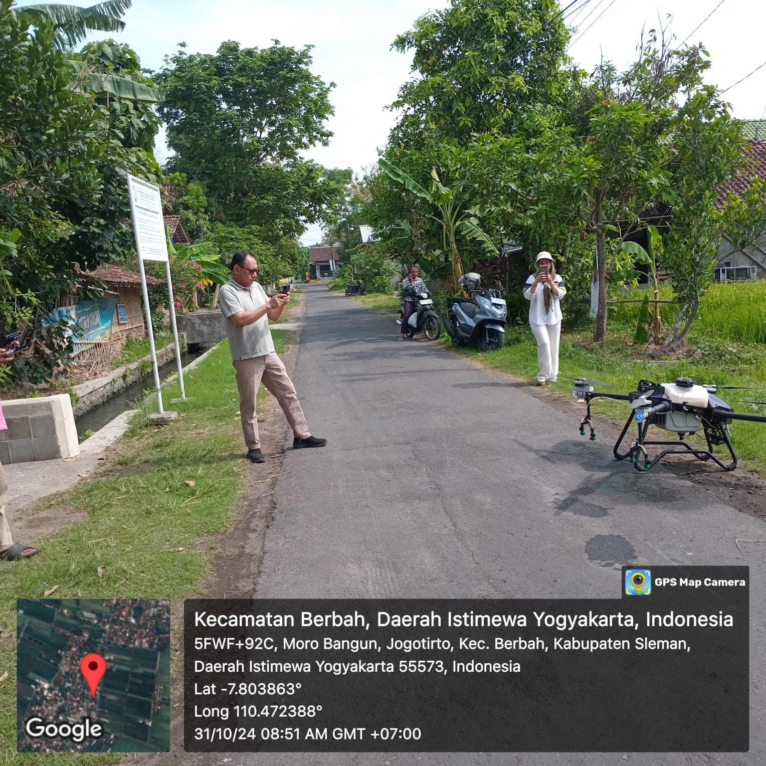 Program Kerja Sama Yayasan Rabu Biru dan KEP Tirta Nusa Hayati LPP NU Lakukan Penyemprotan Drone Keenam Kalinya