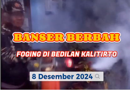 Banser Berbah Adakan Fogging di Bedilan, Kalitirto untuk Cegah Demam Berdarah