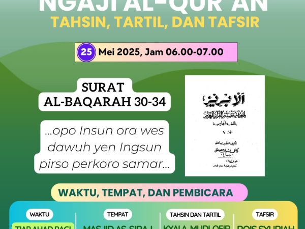 Rutinan Ngaji Al-Qur'an Ahad Pagi MWC NU Berbah