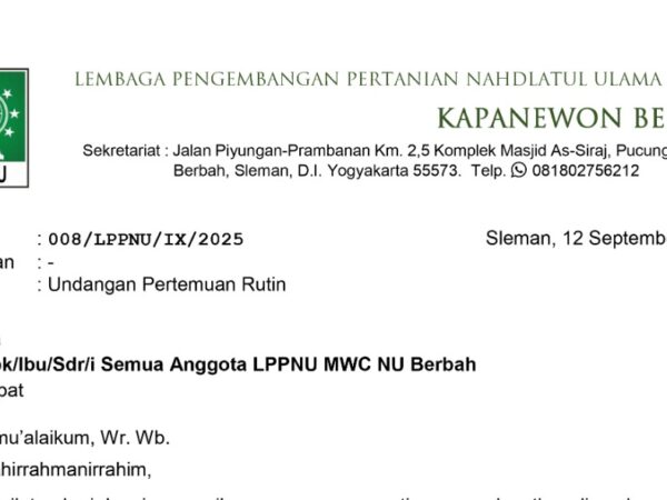 RAPAT RUTINAN LPP MWC NU BERBAH