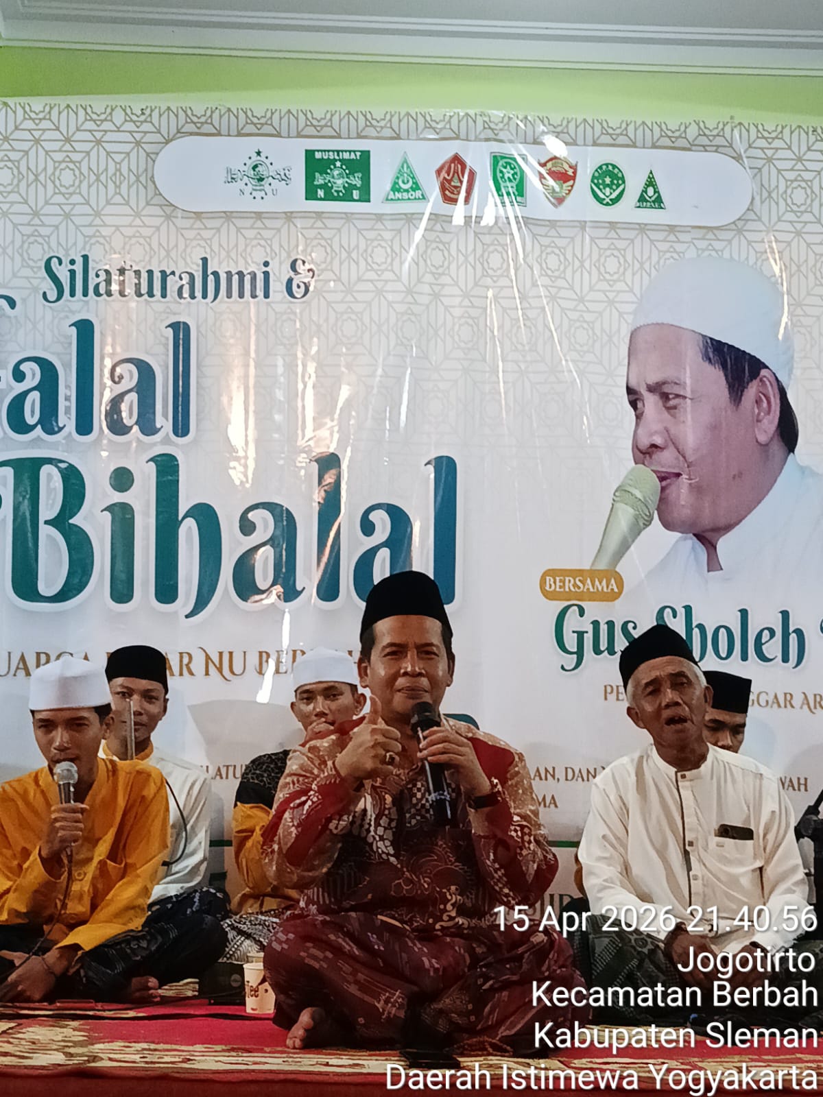 Halal Bi Halal Keluarga Besar NU Berbah: Gus Sholeh Ilham Tekankan Pentingnya Sholawat dan Bimbingan Ulama